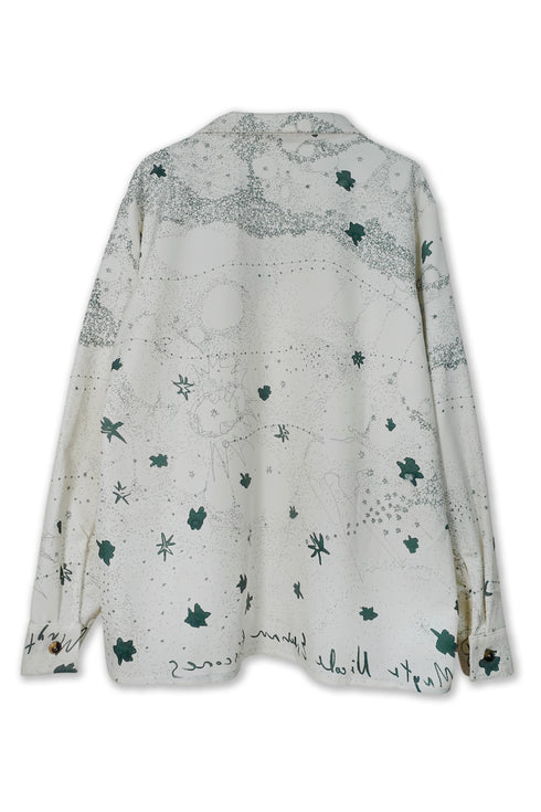 Mayte × Cycle DRAWING SHIRT "starsstarsstars" -IVORY- *Last1